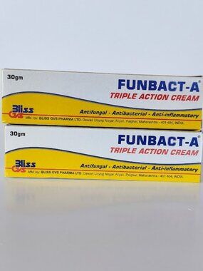 Funbact-A Triple Action Cream 30gm Pack of Two | Expiration Date 06/26